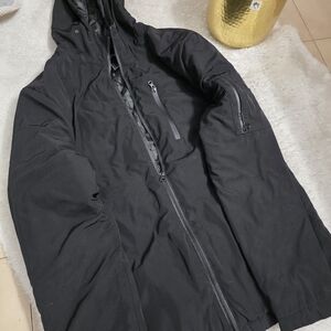 Forever 21 Men's Black Hooded Performance Jacket